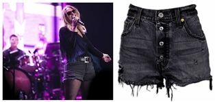 Miranda Lambert Stage-Worn Cut-Off Black Denim Shorts